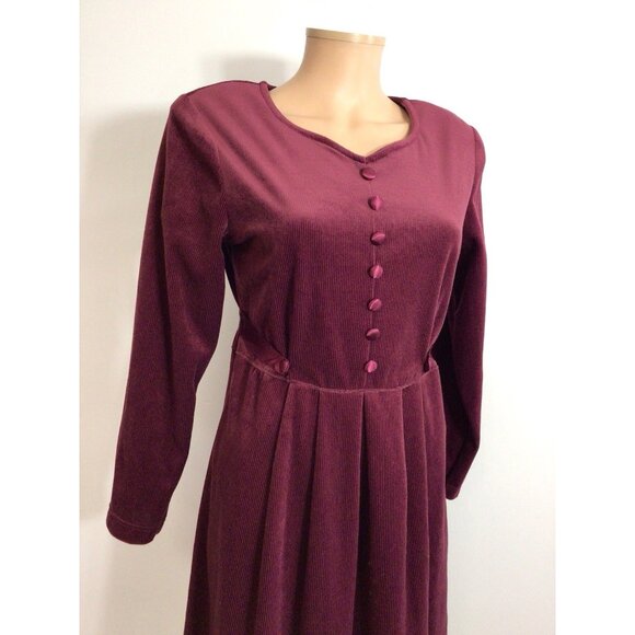 Victoria Holley Vintage Velvet Maxi Dress Womens 10 - Picture 3 of 7